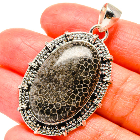 Stingray Coral Pendants handcrafted by Ana Silver Co - PD17183