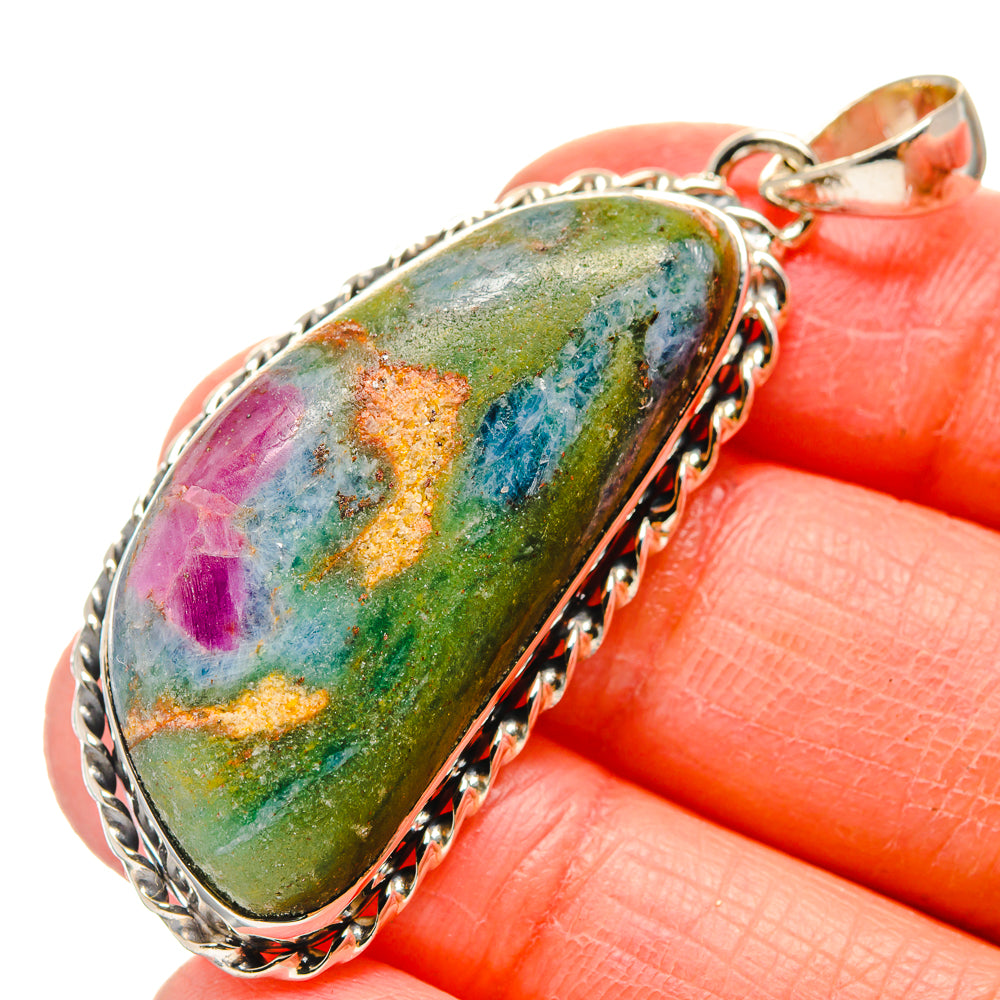 Ruby Fuchsite Pendants handcrafted by Ana Silver Co - PD17198