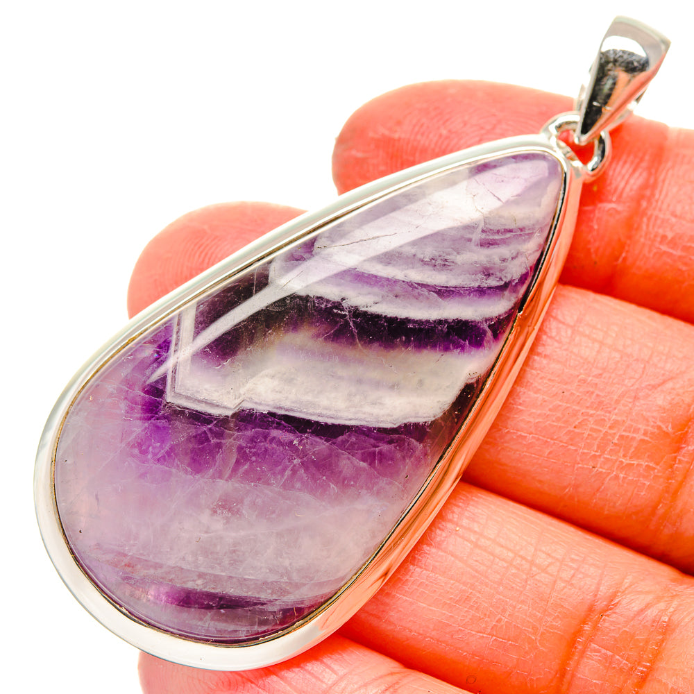 Chevron Amethyst Pendants handcrafted by Ana Silver Co - PD17200