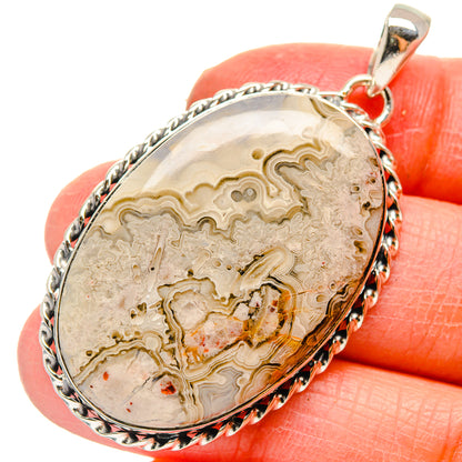 Laguna Lace Agate Pendants handcrafted by Ana Silver Co - PD17203