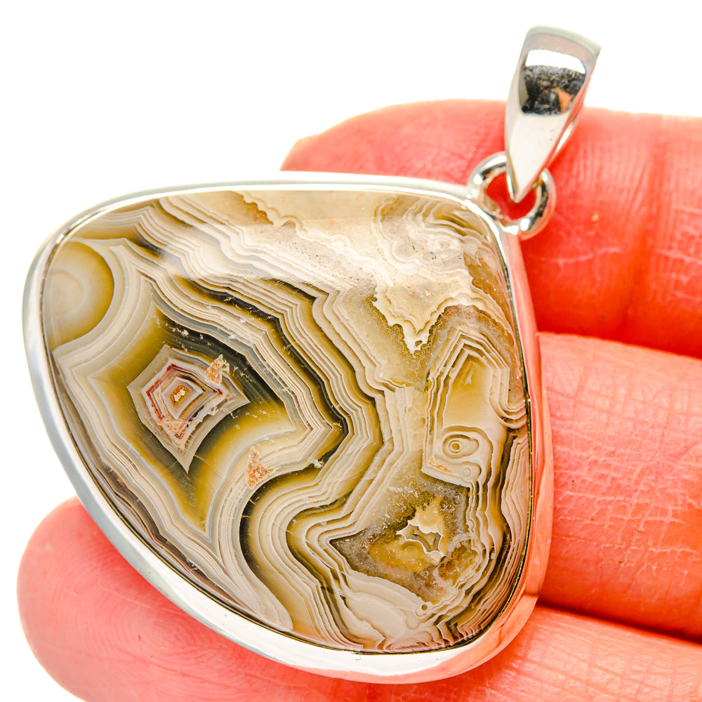 Laguna Lace Agate Pendants handcrafted by Ana Silver Co - PD17210