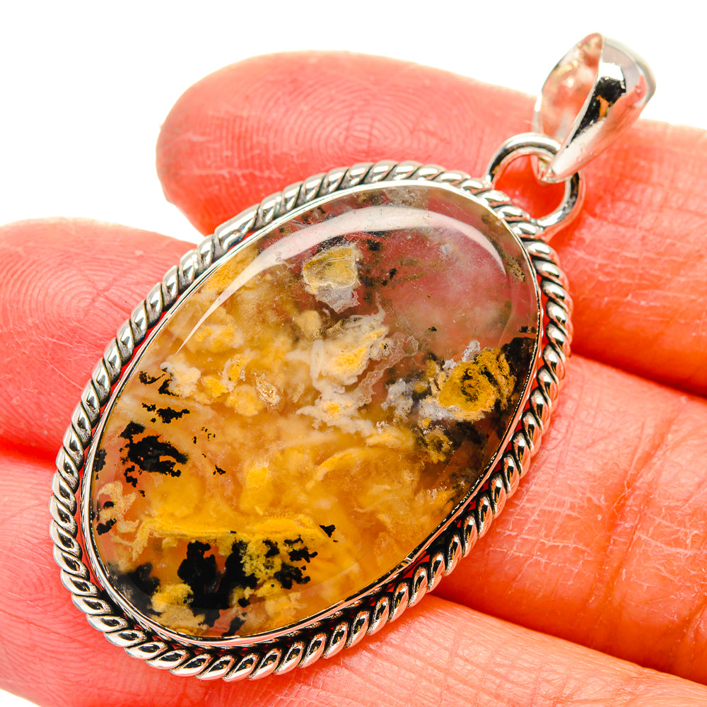 Plume Agate Pendants handcrafted by Ana Silver Co - PD17224