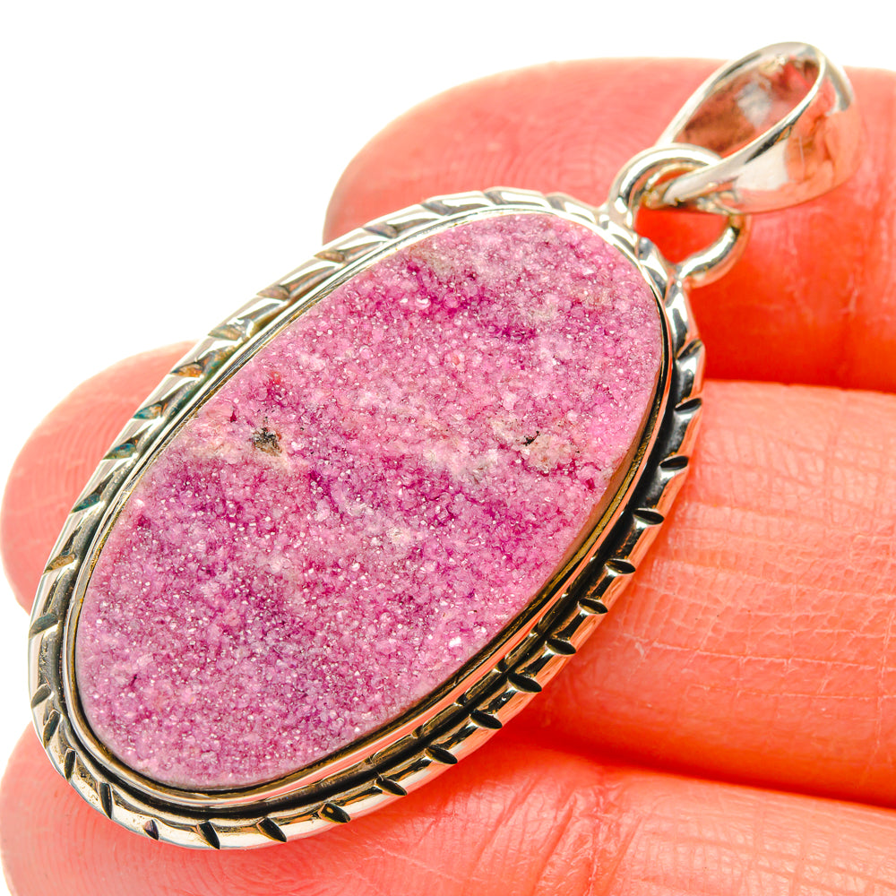 Cobalto Calcite Druzy Pendants handcrafted by Ana Silver Co - PD17230