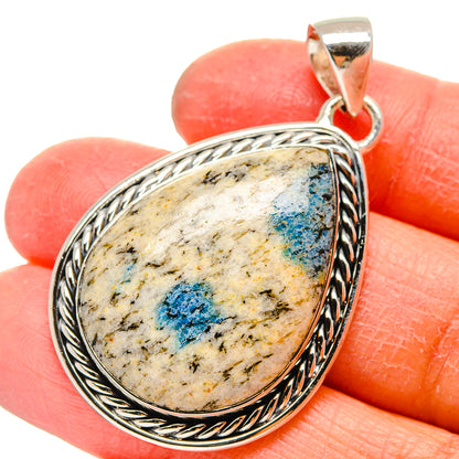 K2 Blue Azurite Pendants handcrafted by Ana Silver Co - PD17232