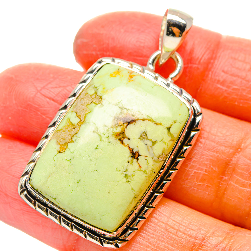 Lemon Chrysoprase Pendants handcrafted by Ana Silver Co - PD17247