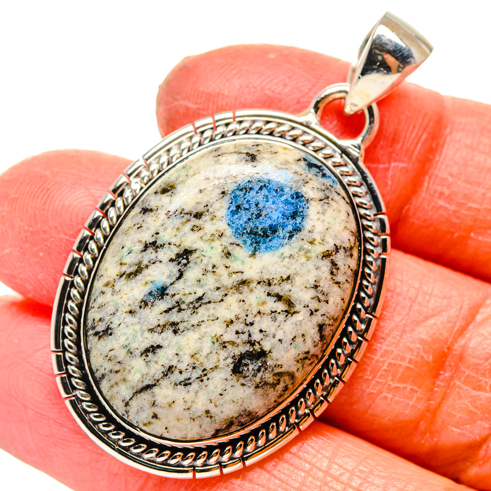 K2 Blue Azurite Pendants handcrafted by Ana Silver Co - PD17249