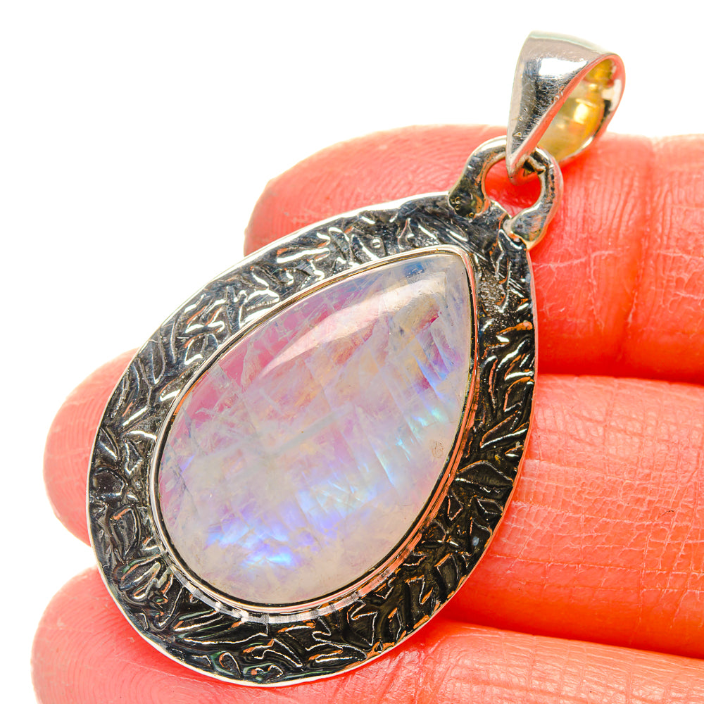 Rainbow Moonstone Pendants handcrafted by Ana Silver Co - PD17250