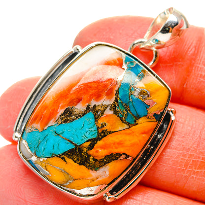 Spiny Oyster Turquoise Pendants handcrafted by Ana Silver Co - PD17253