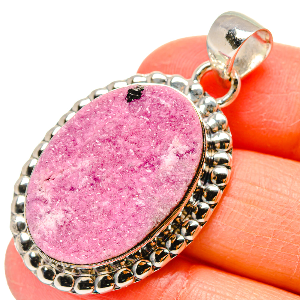 Cobalto Calcite Druzy Pendants handcrafted by Ana Silver Co - PD17277