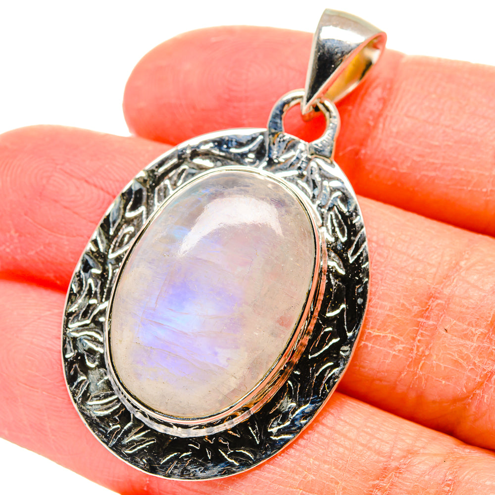 Rainbow Moonstone Pendants handcrafted by Ana Silver Co - PD17278