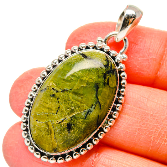 African Green Opal Pendants handcrafted by Ana Silver Co - PD17283