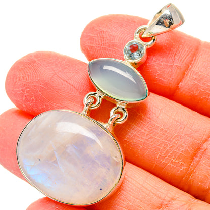 Rainbow Moonstone Pendants handcrafted by Ana Silver Co - PD17284