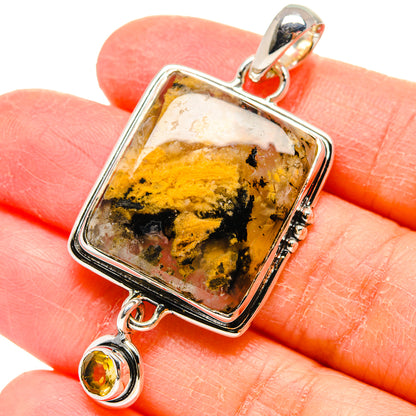 Plume Agate Pendants handcrafted by Ana Silver Co - PD17288