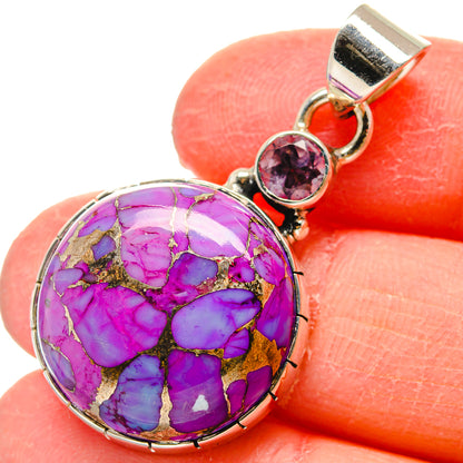 Purple Copper Composite Turquoise Pendants handcrafted by Ana Silver Co - PD17294