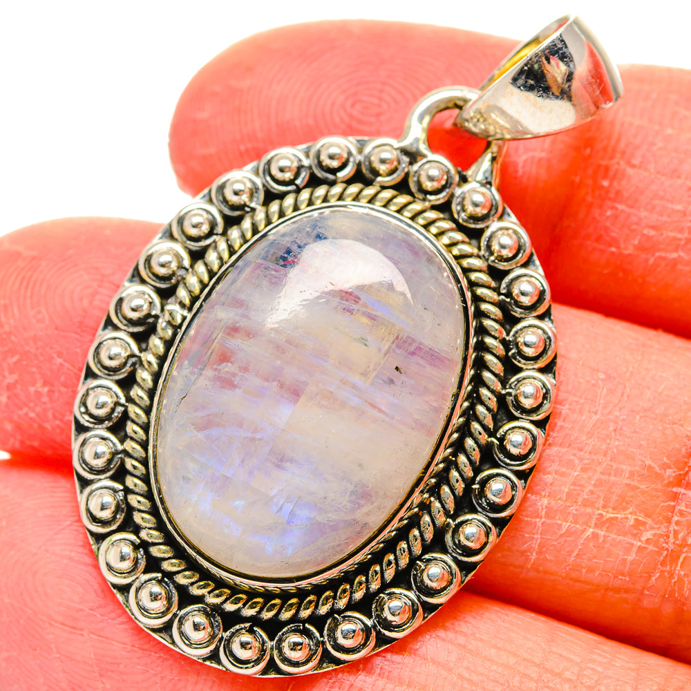 Rainbow Moonstone Pendants handcrafted by Ana Silver Co - PD17296