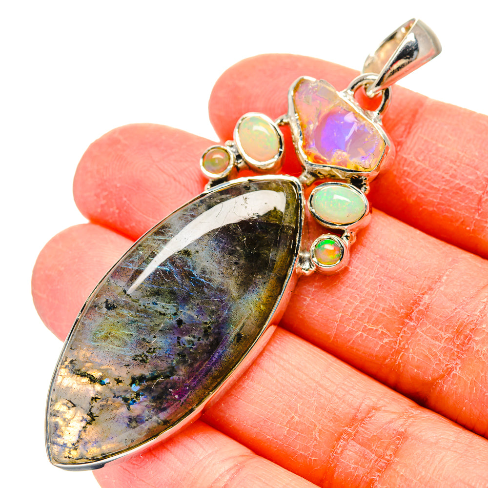 Green Moss Agate Pendants handcrafted by Ana Silver Co - PD17299