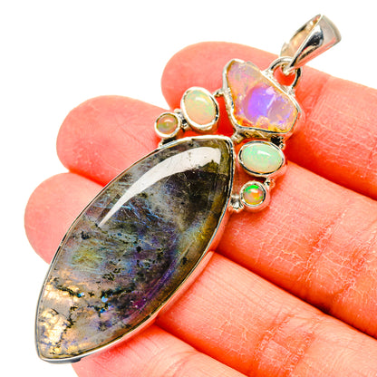 Green Moss Agate Pendants handcrafted by Ana Silver Co - PD17299