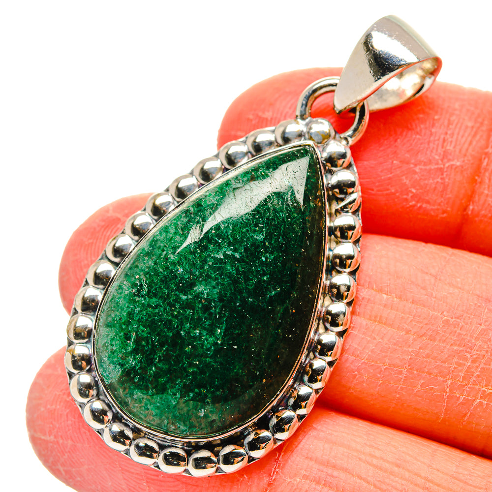 Green Aventurine Pendants handcrafted by Ana Silver Co - PD17316