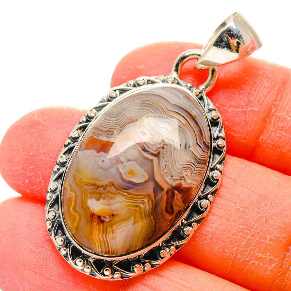 Laguna Lace Agate Pendants handcrafted by Ana Silver Co - PD17317