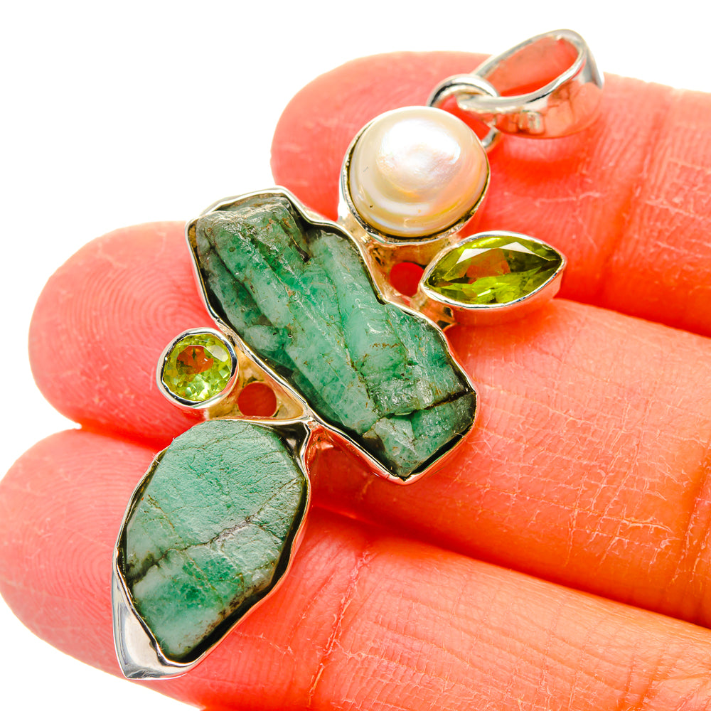 Chrysoprase Pendants handcrafted by Ana Silver Co - PD17326