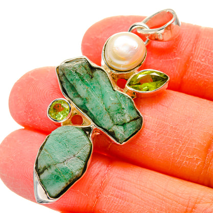Chrysoprase Pendants handcrafted by Ana Silver Co - PD17326