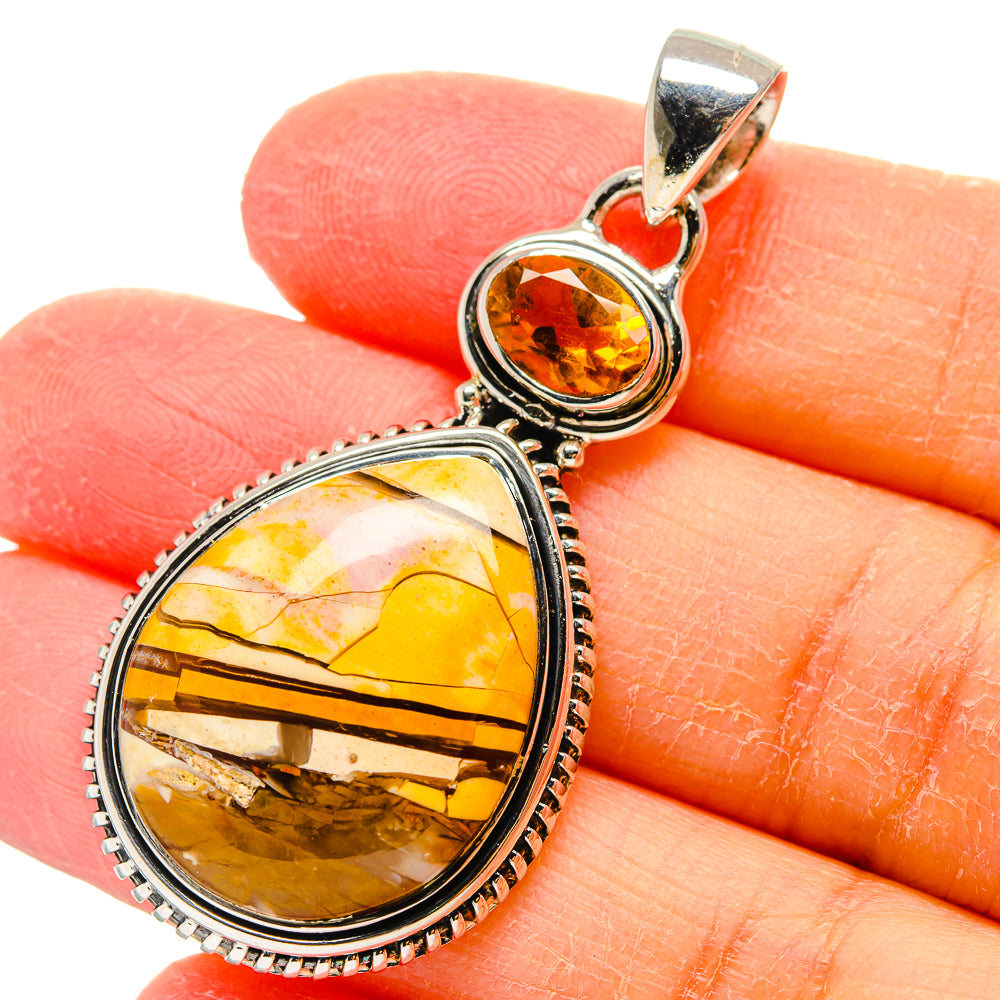 Brecciated Mookaite Pendants handcrafted by Ana Silver Co - PD17331