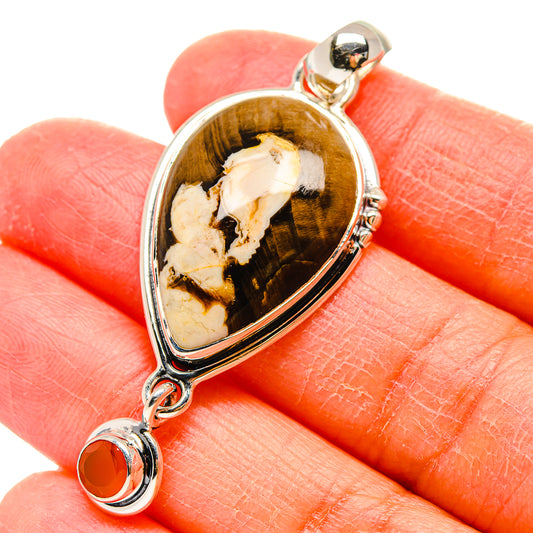 Peanut Wood Jasper Pendants handcrafted by Ana Silver Co - PD17345