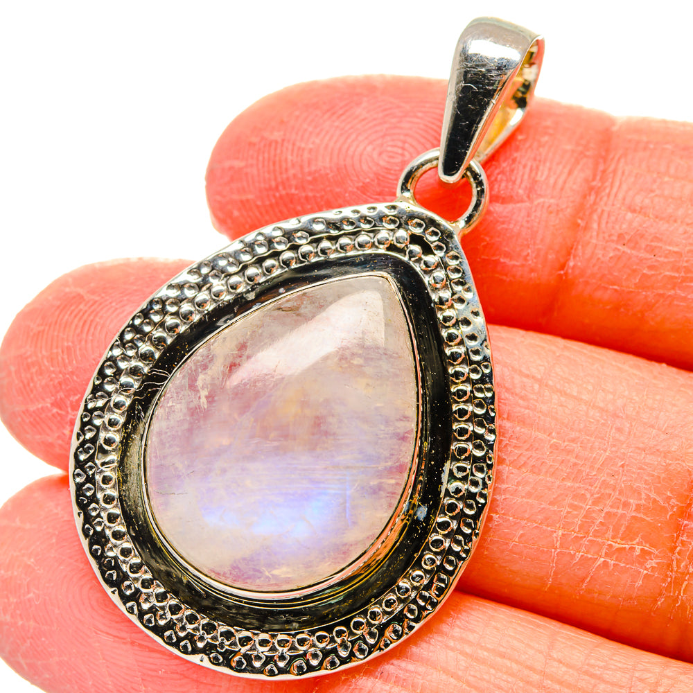 Rainbow Moonstone Pendants handcrafted by Ana Silver Co - PD17363