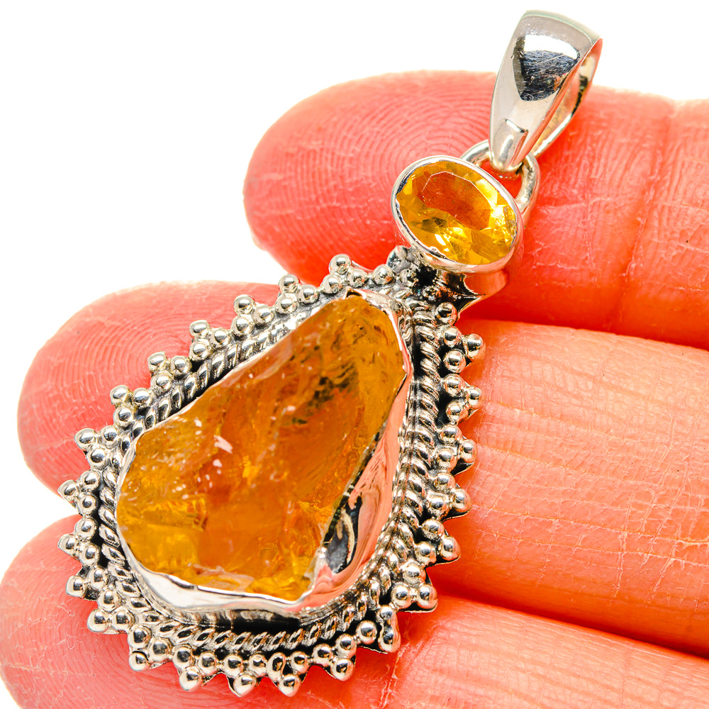 Citrine Pendants handcrafted by Ana Silver Co - PD17366