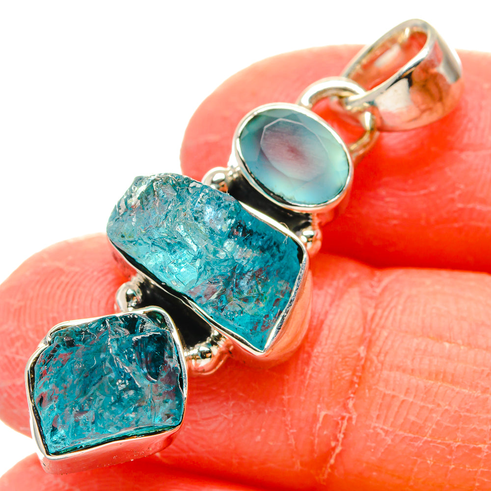 Aquamarine Pendants handcrafted by Ana Silver Co - PD17370