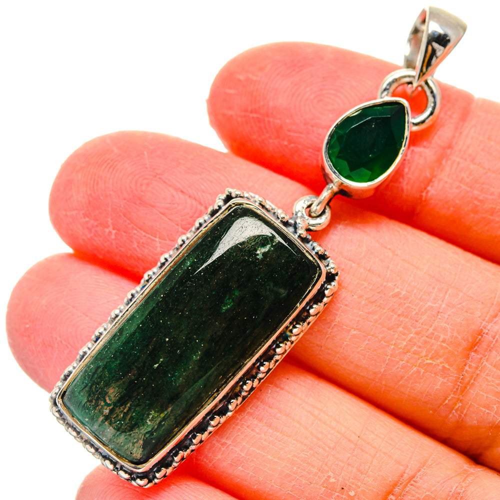 Green Aventurine Pendants handcrafted by Ana Silver Co - PD17400