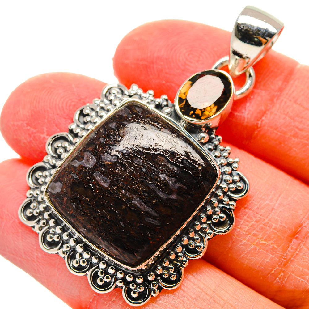 Dinosaur Bone Pendants handcrafted by Ana Silver Co - PD17401