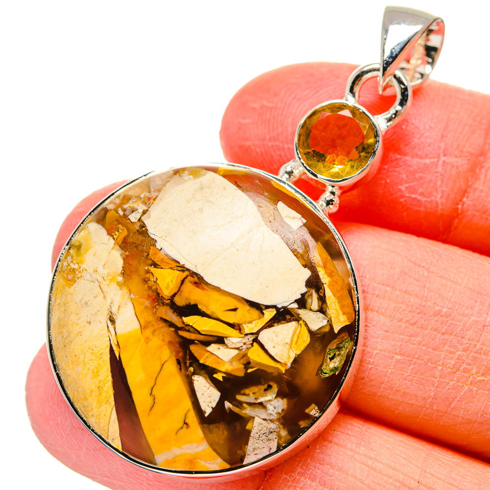 Brecciated Mookaite Pendants handcrafted by Ana Silver Co - PD17402