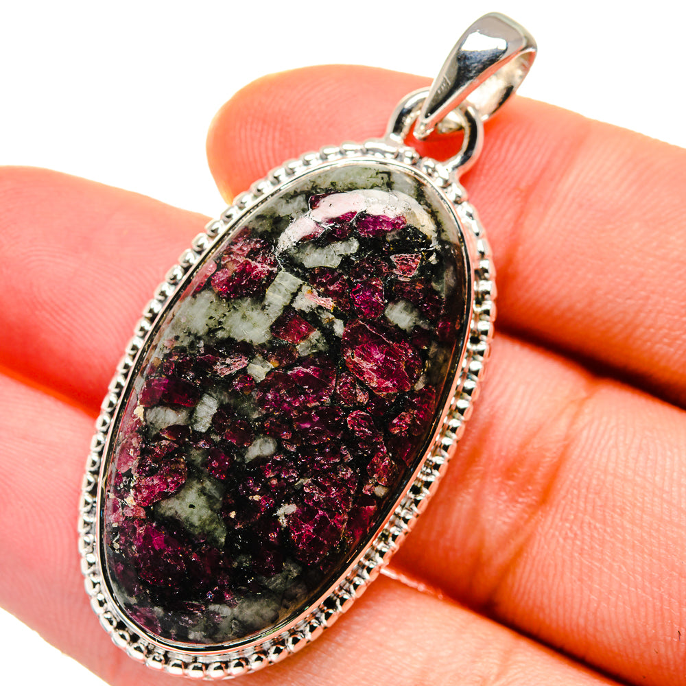 Russian Eudialyte Pendants handcrafted by Ana Silver Co - PD17412