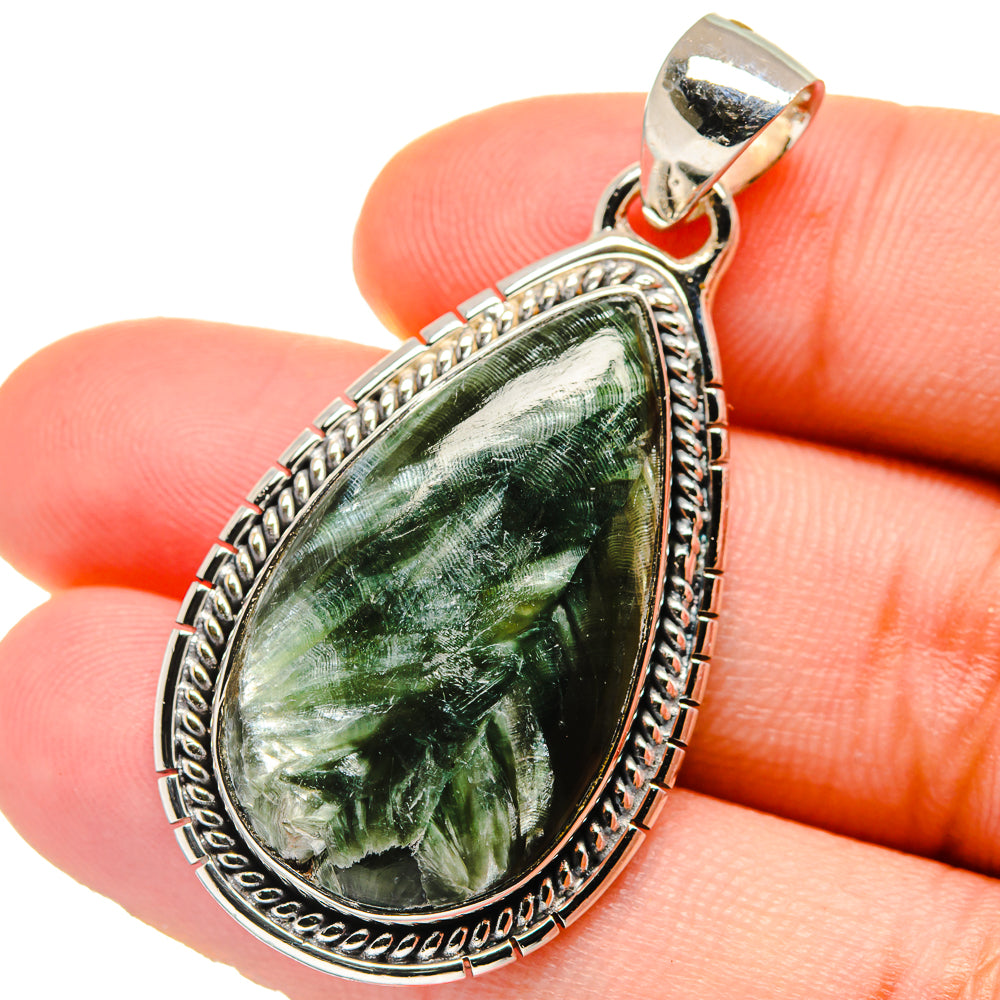 Seraphinite Pendants handcrafted by Ana Silver Co - PD17416