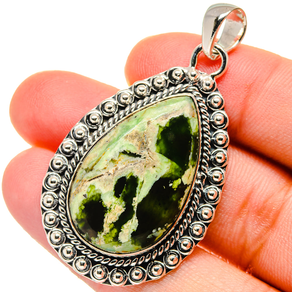 Australian Green Opal Pendants handcrafted by Ana Silver Co - PD17423