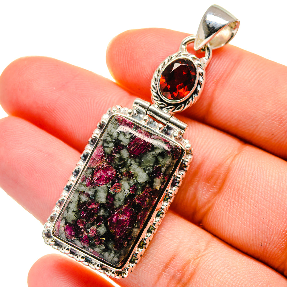 Russian Eudialyte Pendants handcrafted by Ana Silver Co - PD17435