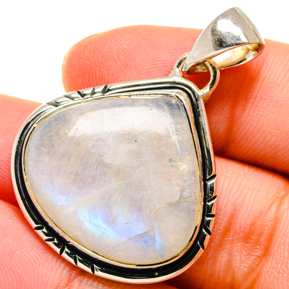 Rainbow Moonstone Pendants handcrafted by Ana Silver Co - PD17448