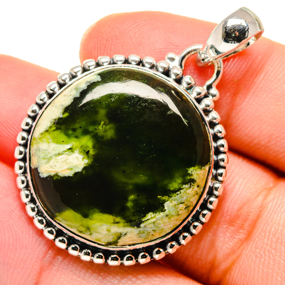 Australian Green Opal Pendants handcrafted by Ana Silver Co - PD17455