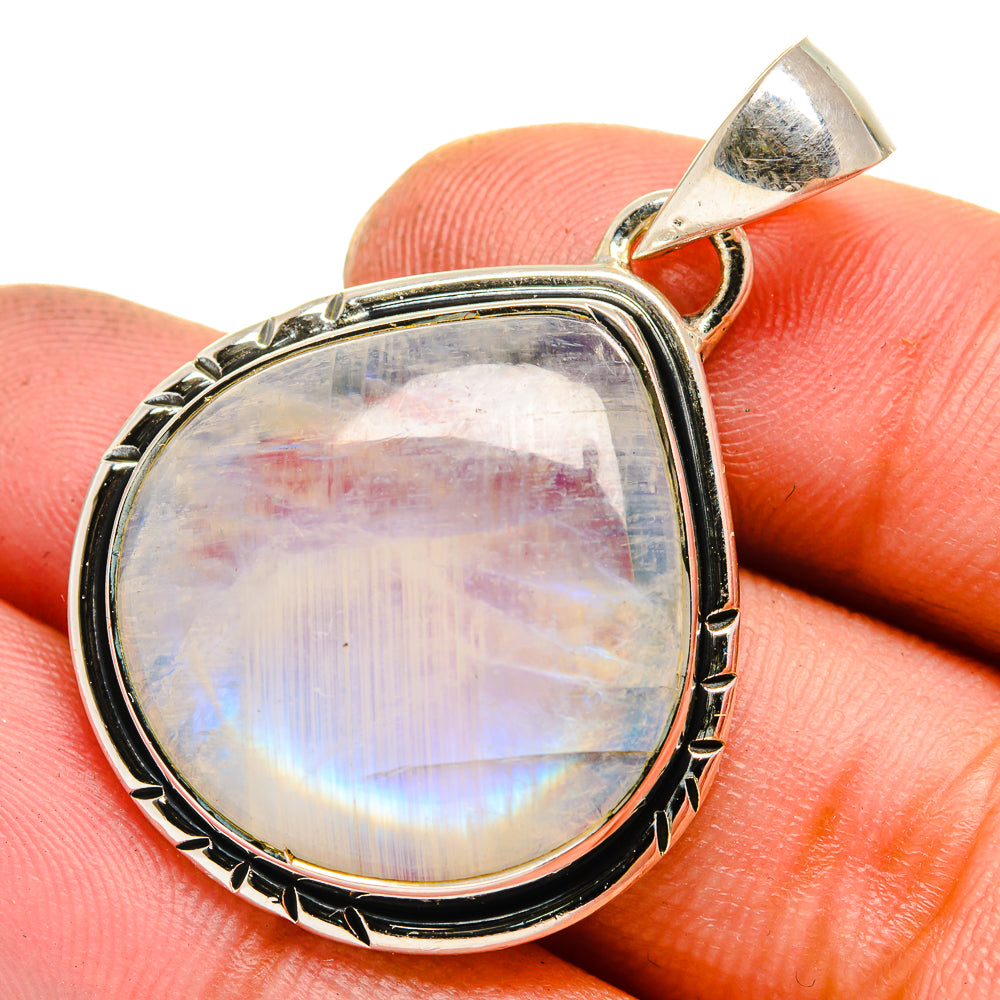 Rainbow Moonstone Pendants handcrafted by Ana Silver Co - PD17462