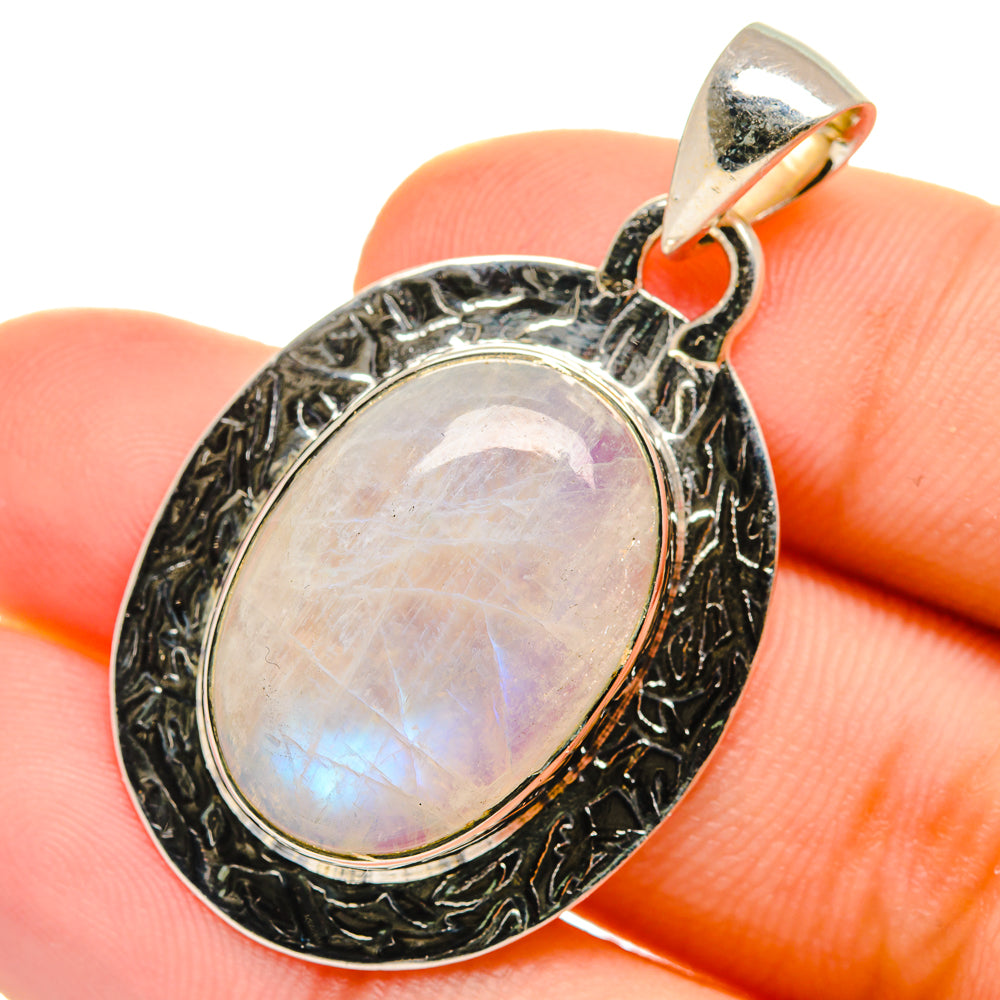 Rainbow Moonstone Pendants handcrafted by Ana Silver Co - PD17463