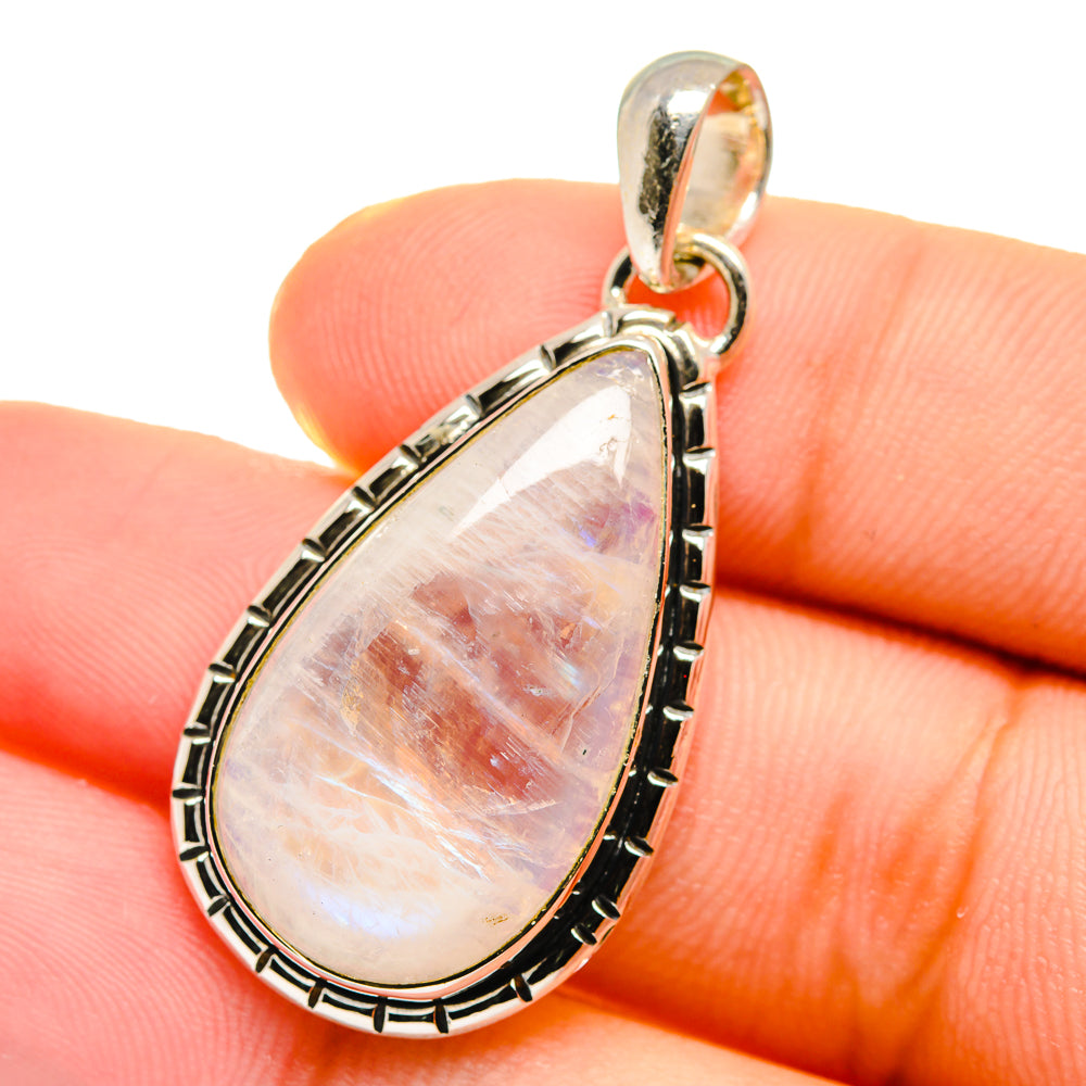 Rainbow Moonstone Pendants handcrafted by Ana Silver Co - PD17464