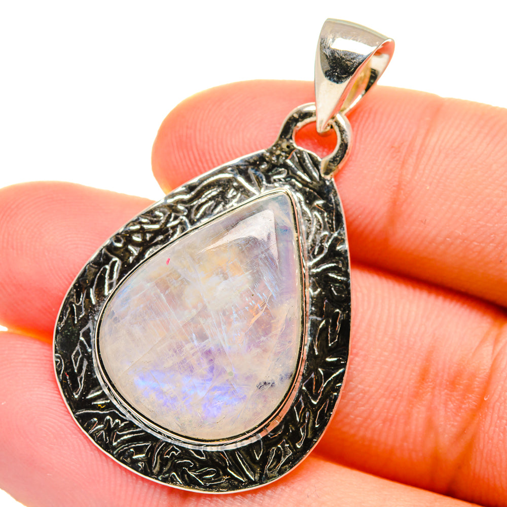 Rainbow Moonstone Pendants handcrafted by Ana Silver Co - PD17465