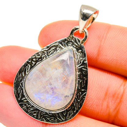 Rainbow Moonstone Pendants handcrafted by Ana Silver Co - PD17465