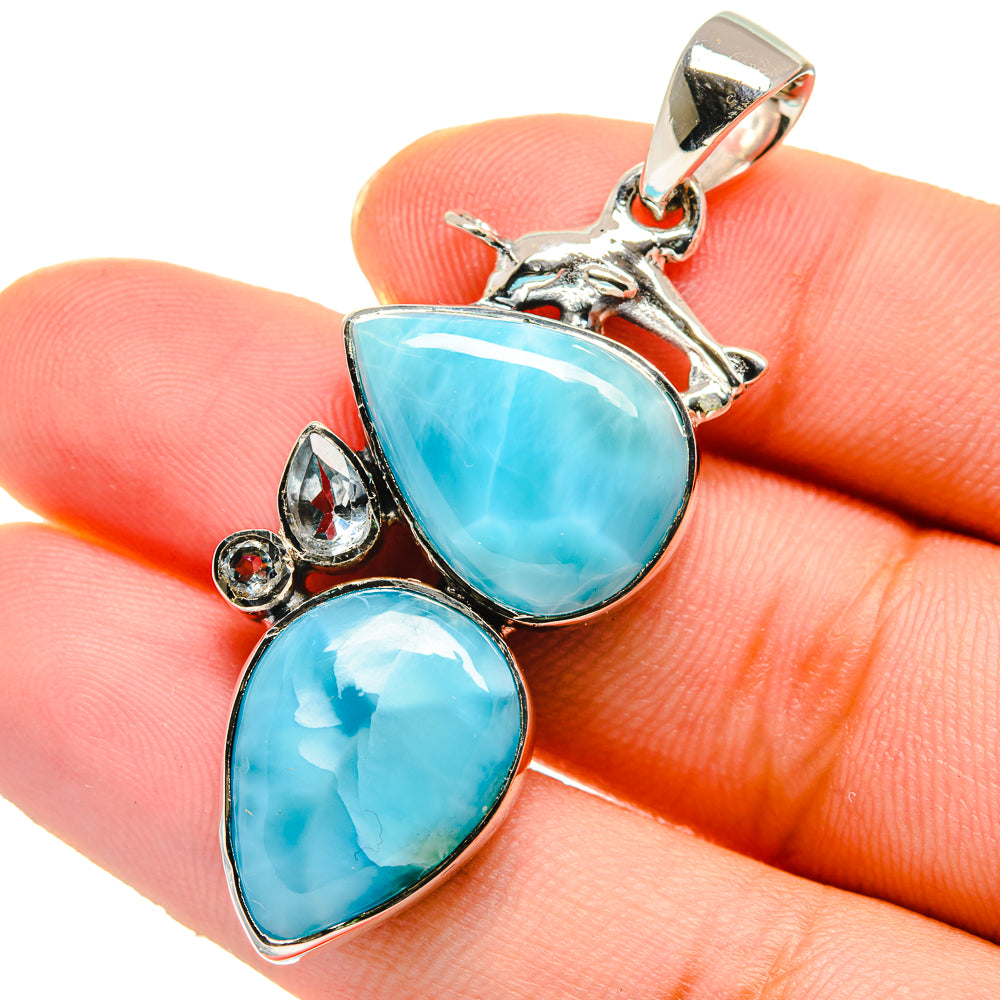 Larimar Pendants handcrafted by Ana Silver Co - PD17478