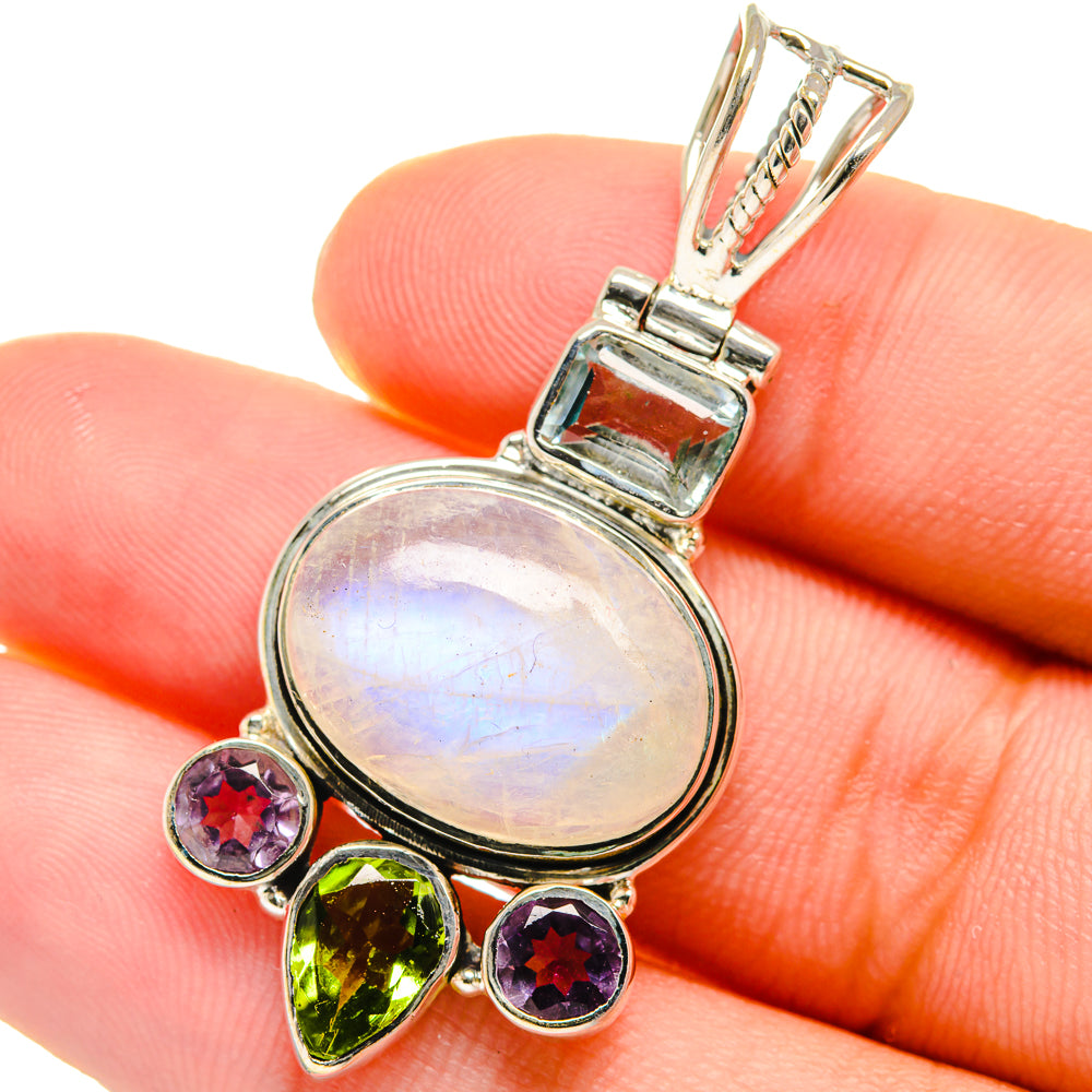 Rainbow Moonstone Pendants handcrafted by Ana Silver Co - PD17483