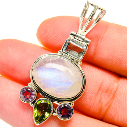 Rainbow Moonstone Pendants handcrafted by Ana Silver Co - PD17483