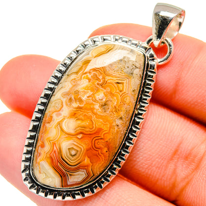 Crazy Lace Agate Pendants handcrafted by Ana Silver Co - PD17484