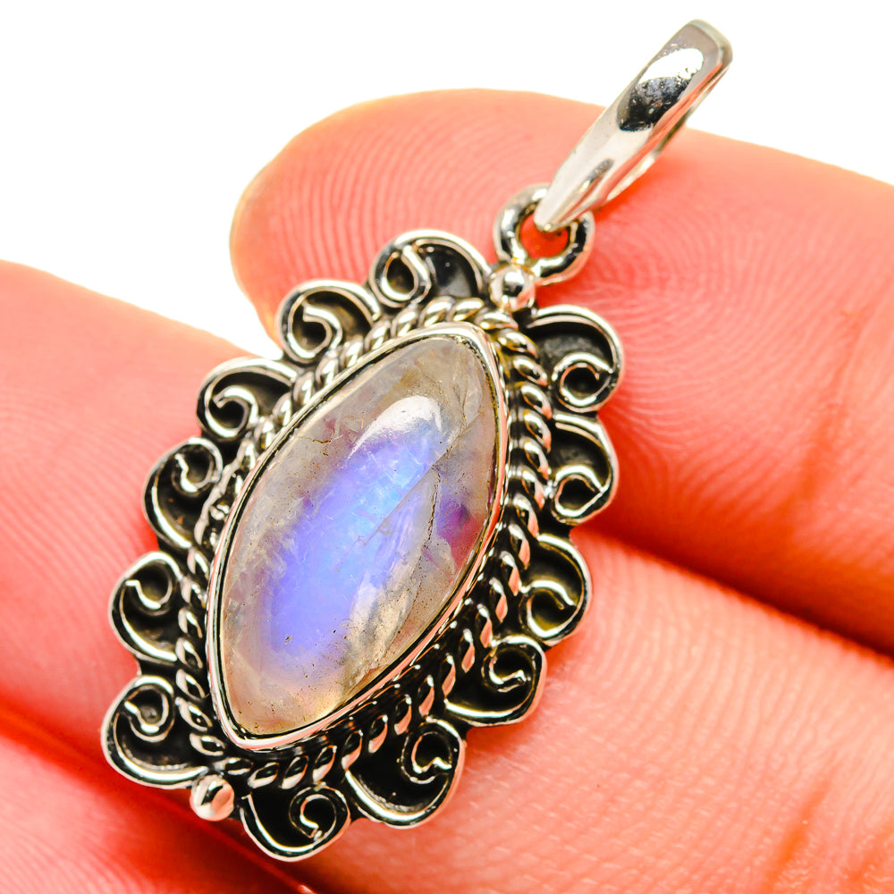 Rainbow Moonstone Pendants handcrafted by Ana Silver Co - PD17486