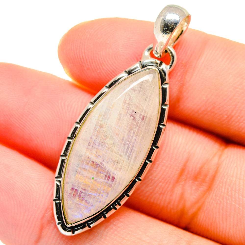 Rainbow Moonstone Pendants handcrafted by Ana Silver Co - PD17489